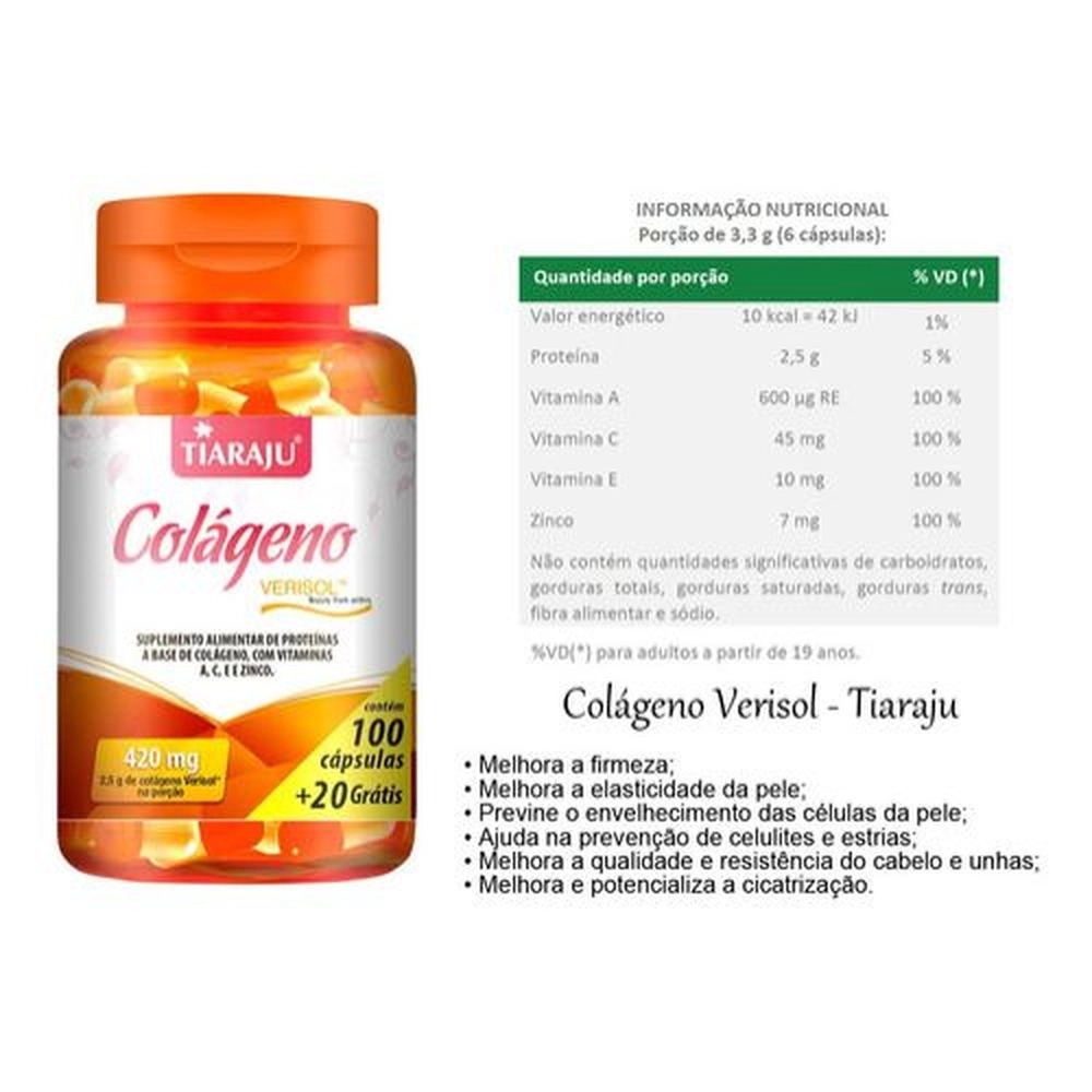 Colágeno Verisol - 420mg - 100 Cápsulas